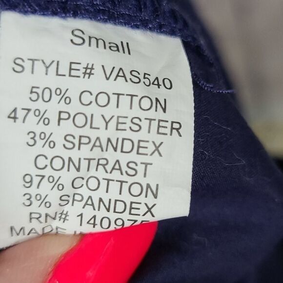 Francesca's Alya Shimmer Navy Embroidered Shorts Small 2/4 Bohemian Crochet Blue - Picture 7 of 8